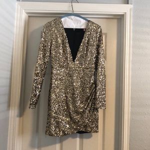 Sequin long sleeve dress